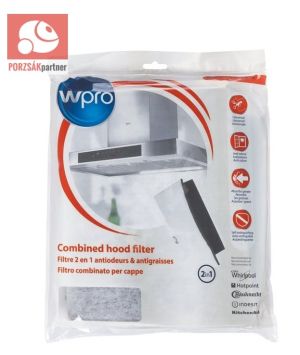 WHIRLPOOL UNIVERZÁLIS KOMBINÁLT PÁRAELSZÍVÓ FILTER 2IN1 470X570mm (Zsírfilter+Szénfilter) Önkioltó! 484000008524 Gyári