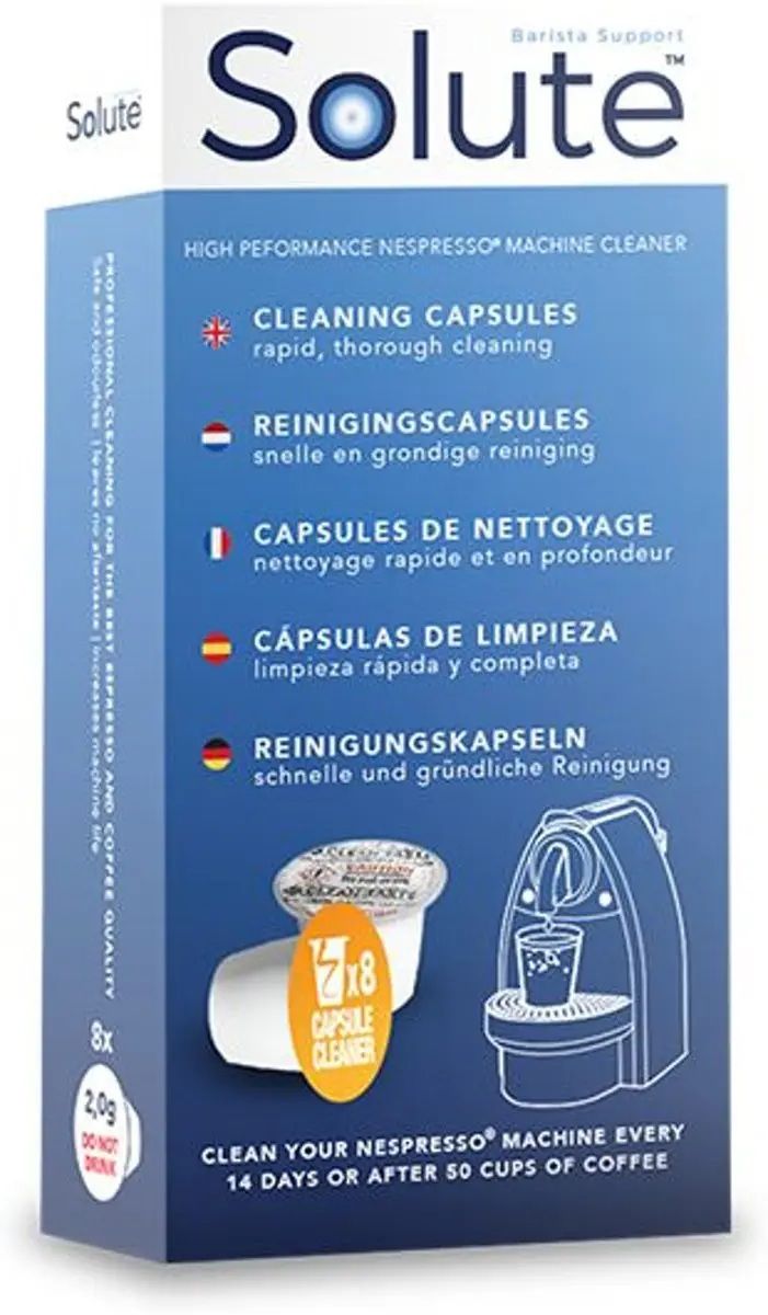 SOLUTE NESPRESSO KÁVÉFŐZŐ TISZTÍTÓ KAPSZULA 8 DB/CSOMAG