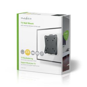 Nedis Rögzített Fali TV-tartókonzol | 13-27" | Max 30 kg | 20 mm-es Távolság a Faltól (TVWM1010BK)